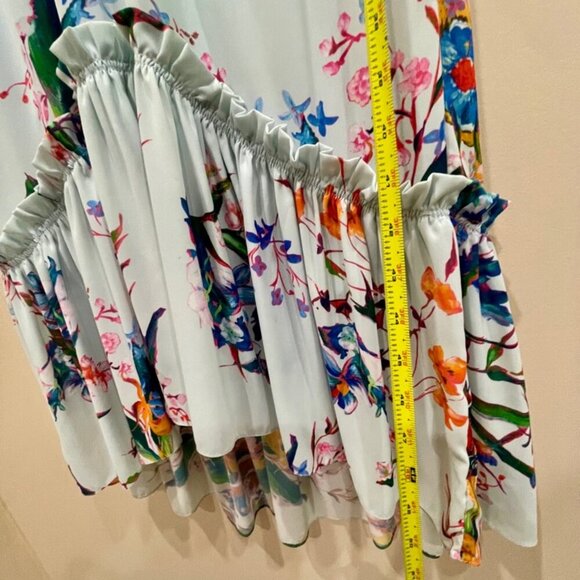 HUNTER BELL DRESS SZ 4 WILDFLOWERS RUFFLE TIERED EMBELLISHMENT AESTHETIC CHIC - Picture 6 of 16